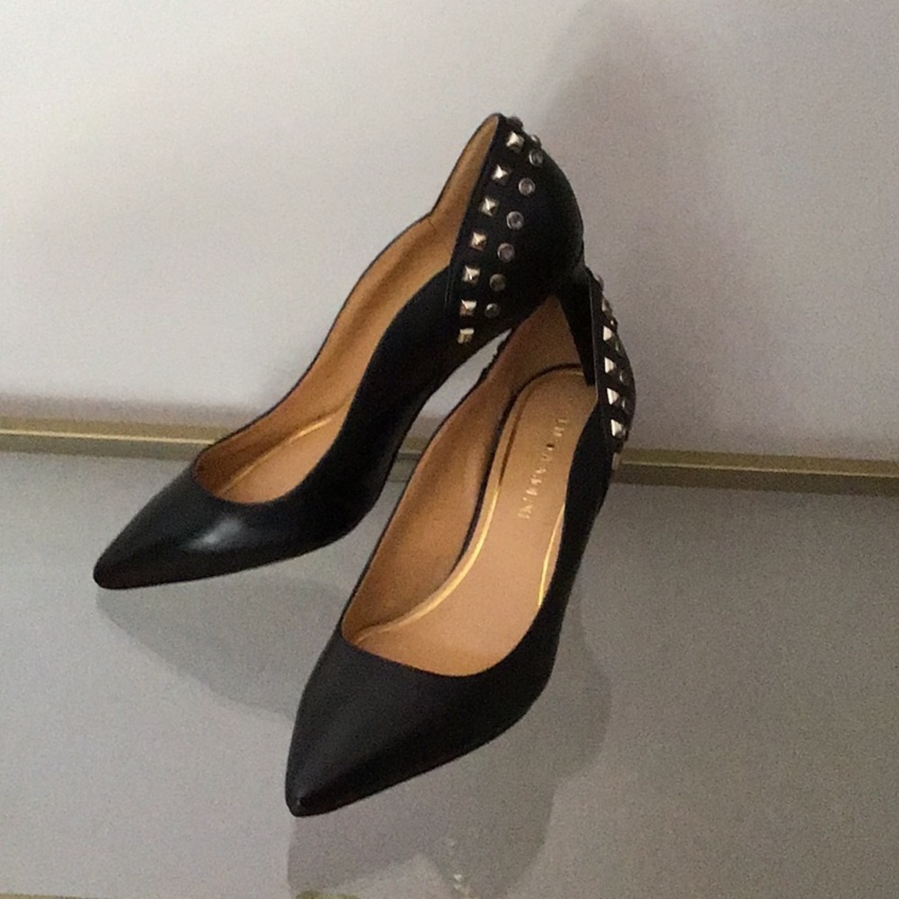 Black Leather Heels